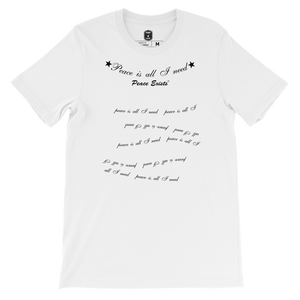 Peace is all I Need Stars Tee - White