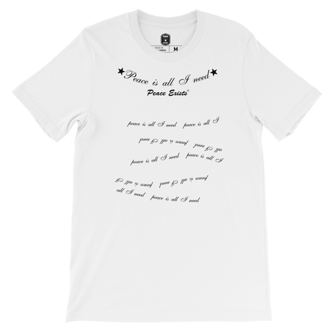 Peace is all I Need Stars Tee - White
