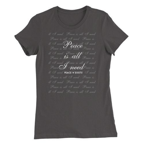 Peace Is All I Need Short Sleeve All-Over Graphic T-Shirt