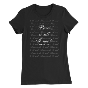 Peace Is All I Need Short Sleeve All-Over Graphic T-Shirt