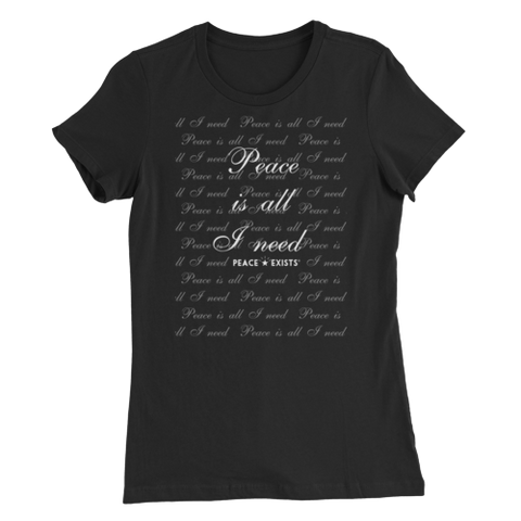 Peace Is All I Need Short Sleeve All-Over Graphic T-Shirt