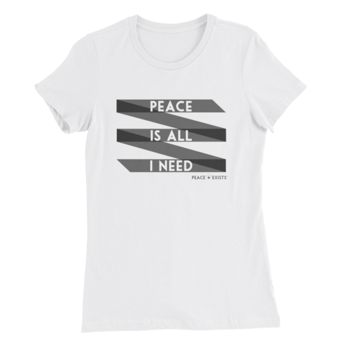 Peace Is All I Need Ribbon Tee - White