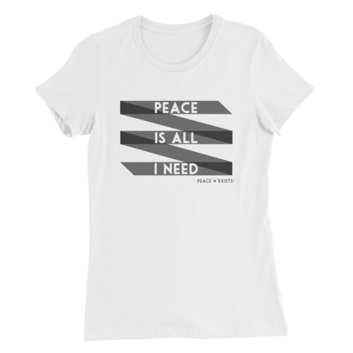 Peace Is All I Need Ribbon Tee - White