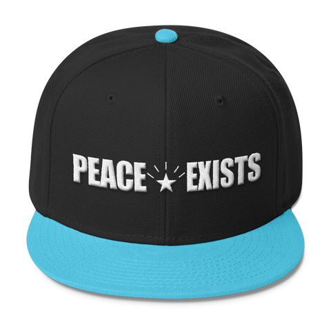 Peace Exists Snapback - Aqua/Black