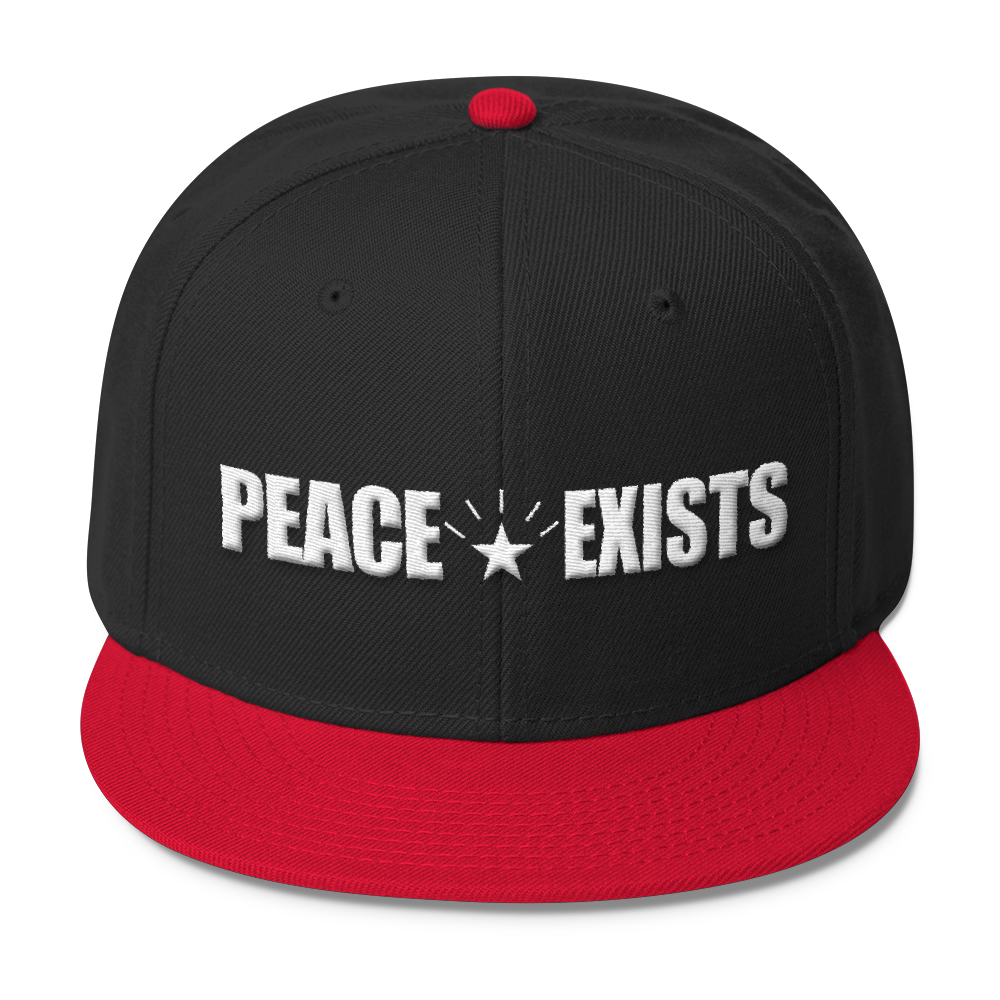 Peace Exists Snapback - Red/Black