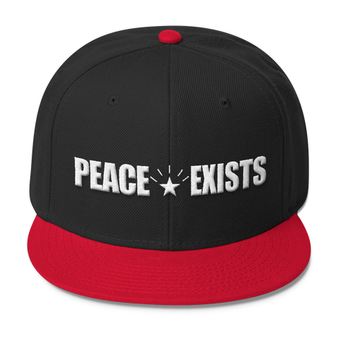 Peace Exists Snapback - Red/Black